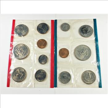 1980 United States Mint Set with Three Susan B. Anthony Dollars*In Original US Mint Cellophane Packets