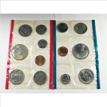 1980 United States Mint Set with Three Susan B. Anthony Dollars*In Original US Mint Cellophane Packets