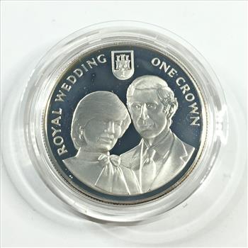 1981 Proof Silver Gibraltar One Crown Coin Commemorating the Marriage of Diane and Charles*In Original Packaging