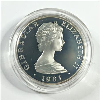 1981 Proof Silver Gibraltar One Crown Coin Commemorating the Marriage of Diane and Charles*In Original Packaging