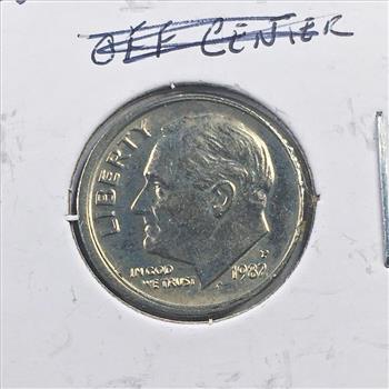 1982 P Broadstruck Dime *High Grade Error Coin