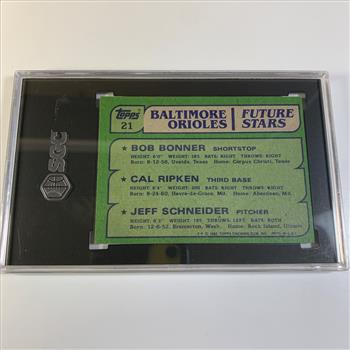 1982 Topps Cal Ripken Jr Rookie Card Graded and Authenticated by SGC