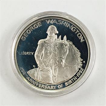 1982-S George Washington Proof Silver Commemorative Half Dollar*Deep Cameo*In Protective Capsule