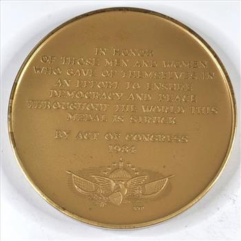 1984 Vietnam Veterans National Commemorative Bronze Medallion*Approx. 9oz.*3