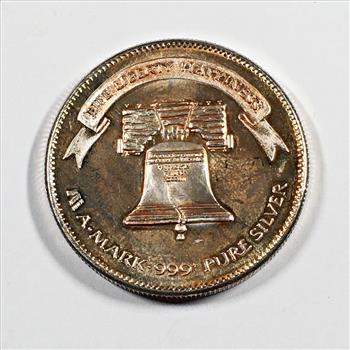 1985 Liberty Silver A Mark 1oz 999 Silver Round