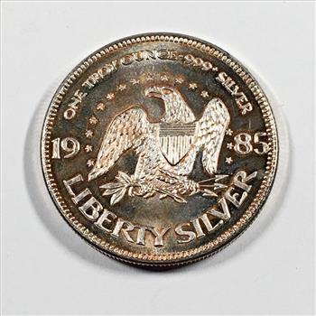 1985 Liberty Silver A Mark 1oz 999 Silver Round