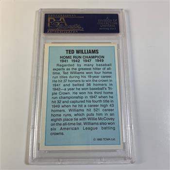 1985 TCMA Ted Williams Home Run Champ Graded Near Mint 7 by PSA Hall of Fame