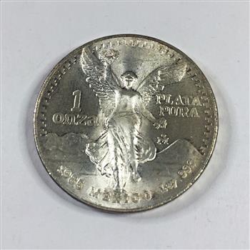 1985Mo Mexican 1 Onza*1 oz .999 Fine Silver*Uncirculated