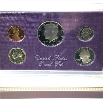 1987 United States Mint Proof Set Plus 1960 Commemorative Stamp*Custom Holder on Story Board