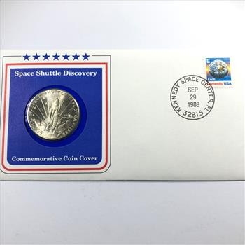 1988 Marshall Islands $5 Commemorative Coin*Space Shuttle Discovery*Coin Plus Stamp on New FDC
