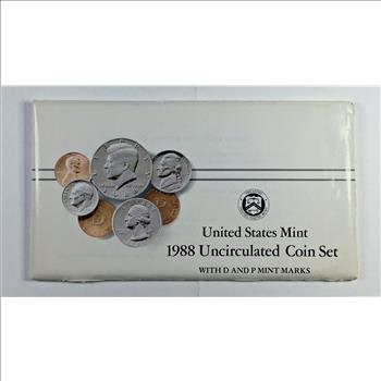 1988 United States Mint Uncirculated Coin Set*Includes Both P and D Mint Marks*In Original Packaging