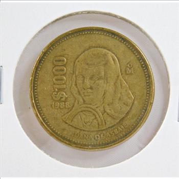 1988Mo Mexico $1000 Pesos Coin - Nice Detail