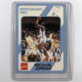1989 MICHAEL JORDAN Trading Card*North Carolina Guard*Heavy Protective Sleeve
