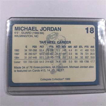 1989 MICHAEL JORDAN Trading Card*North Carolina Guard*Heavy Protective Sleeve