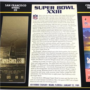 1989 Super Bowl XXIII Gold Foil Ticket Replica*49ers & Bengals*On 9