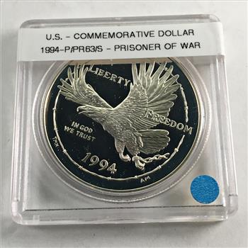 1994-P National Prisoner of War Museum Commemorative Proof Silver Dollar*DCAM in Protective Holder