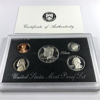 1996 United States Mint Silver Proof Set Including 3 Silver Coins In Govt Packaging