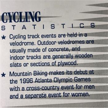 1996 USA Olympic Sports Medallion*Cycling*1.5