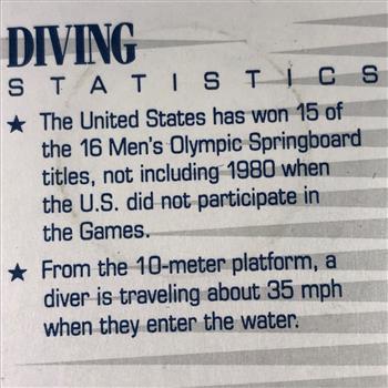 1996 USA Olympic Sports Medallion*Diving*1.5