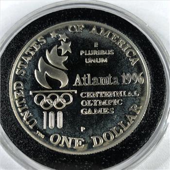 1996-P Paralympics Wheelchair Races Commemorative Proof Silver Dollar*Deep Cameo*In Protective Capsule