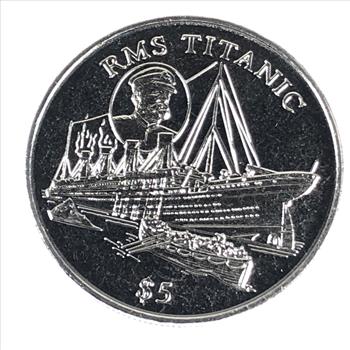 1998 Republic of Liberia $5 RMS Titanic Commemorative Coin