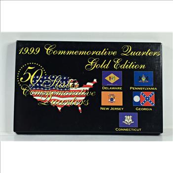 1999 24K Gold Layered Statehood Commemorative Quarters Collection*In Custom Holder