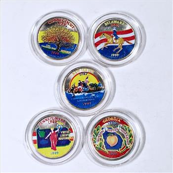 1999 Colorized State Commemorative Washington Quarters*Full Color Reverse