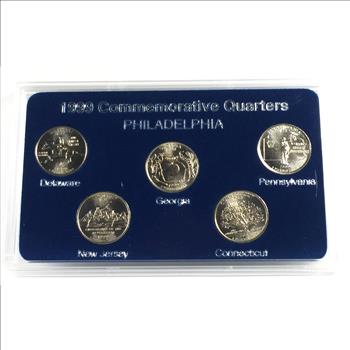 1999 Commemorative State Quarters*Philadelphia Mint*Custom Holder and Box