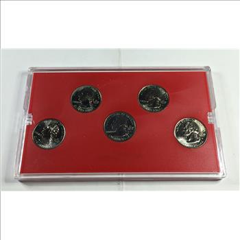 1999 Denver Mint Edition State Quarter Collection*Set of Five Quarters in Custom Holder and Box