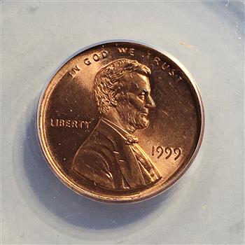1999 MS65 RED Broadstruck Cents Anacs Error Coin