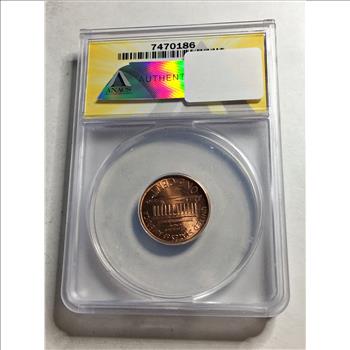 1999 MS65 RED Broadstruck Cents Anacs Error Coin