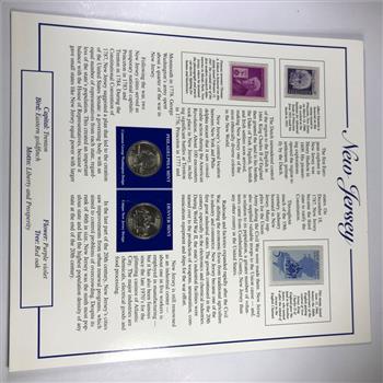1999 New Jersey State Quarter and Stamp Set High Grade Uncirculated P&D Mint Marks