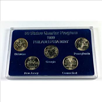 1999 Philadelphia Mint Commemorative Quarters*Uncirculated in Original Custom Holder