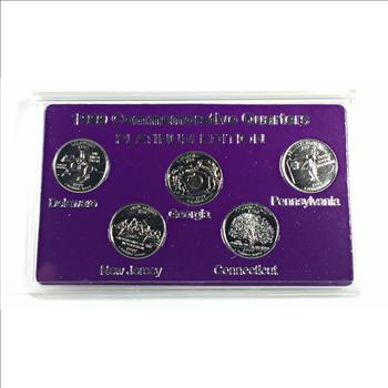 1999 Platinum Layered Statehood Commemorative Quarters Collection*In Custom Holder