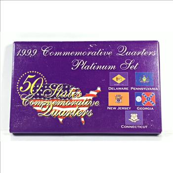1999 Platinum Layered Statehood Commemorative Quarters Collection*In Custom Holder