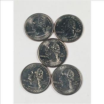 1999 Set of Five Colorized State Commemorative Quarters