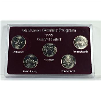 1999 Statehood Commemorative Quarters Collection*In Custom Holder*Denver Mint