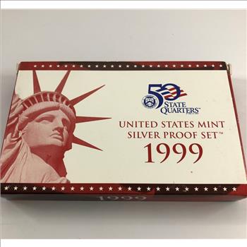 1999 United States Mint Silver Proof Set*Includes 1999 State Commemorative Quarters*In Original US Mint Packaging