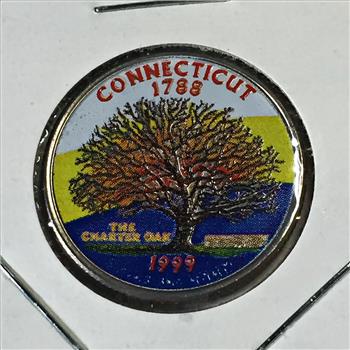 1999-D Colorized Connecticut Commemorative State Quarter*High Grade