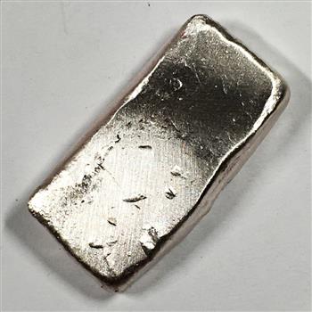 1oz 999 Silver Hand Poured Bar with Skull and Bones