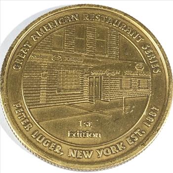 1st Edition Peter Luger; New York Est. 1887 Commemorative Medallion*Great American Restaurant Series*1.5