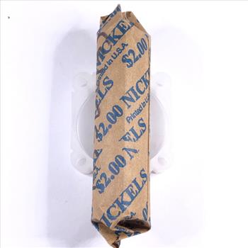 $2 Roll of Jefferson Nickels*Wrapper is Marked 1953-P and 1955-D*WE Have Not Researched This Roll