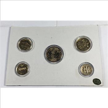 2000 24K Gold Layered US Mint Uncirculated Coin Set*In Capsules and Display/Gift Box