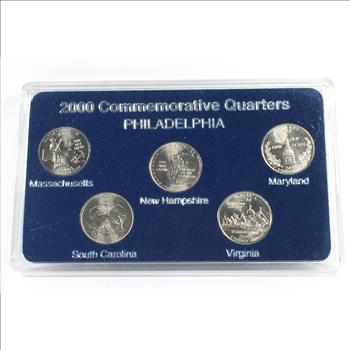 2000 Commemorative State Quarters*Philadelphia Mint*Custom Holder and Box