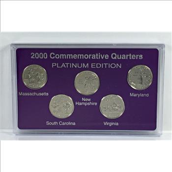 2000 Platinum Layered Commemorative State Quarters Set*Millennium Edition*In Original Packaging