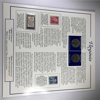 2000 Virginia State Quarter and Stamp Set High Grade Uncirculated P&D Mint Marks