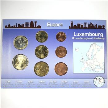 2000's Luxembourg Euro Uncirculated Coin Set*Encased in 4.5