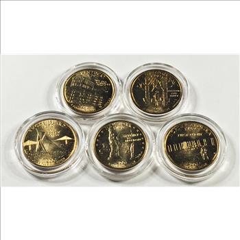 2001 24K Gold Layered Commemorative State Quarters*High Grade*In Protective Capsules