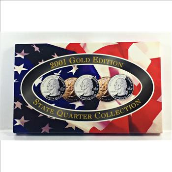 2001 24K Gold Layered Edition of the US State Quarter Collection*In Original Packaging