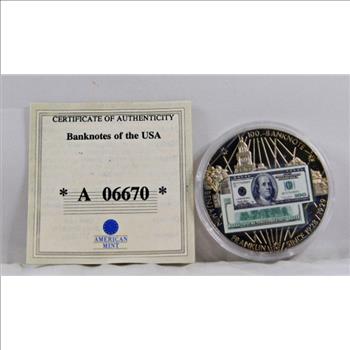 2001 Benjamin Franklin $100 Banknote Commemorative*40mm*Original Packaging